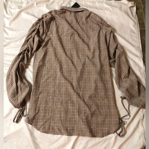 AKIRA SECRETS OUT PLAID BUTTON UP SHIRT DRESS SIZE: 1X - Picture 3 of 11